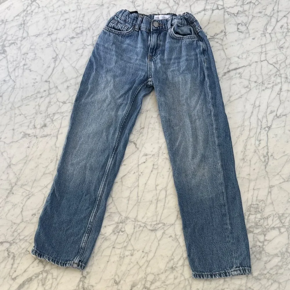 Zara Boys Sz 9 Straight Leg Blue Jeans